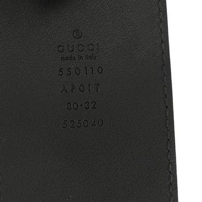 Gucci Calfskin Crystal Double G 55mm Belt 80 32 Black 5 of 6