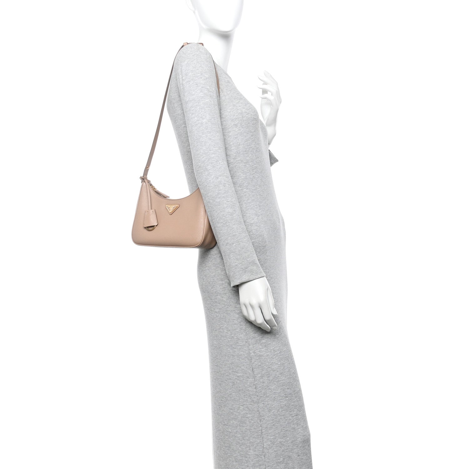 Prada Saffiano Lux Re-Edition Mini Shoulder Bag Cammeo 2 of 9
