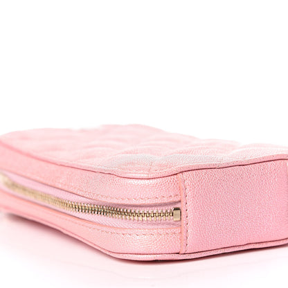 Chanel Iridescent Caviar Quilted Classic Clutch With Chain Pink 8 of 10