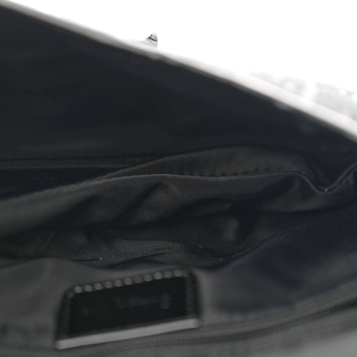 Monogram Patent Saddle Bag Black