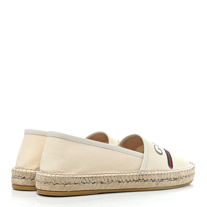 Gucci Canvas Logo Espadrilles 39 Greggio White 4 of 10