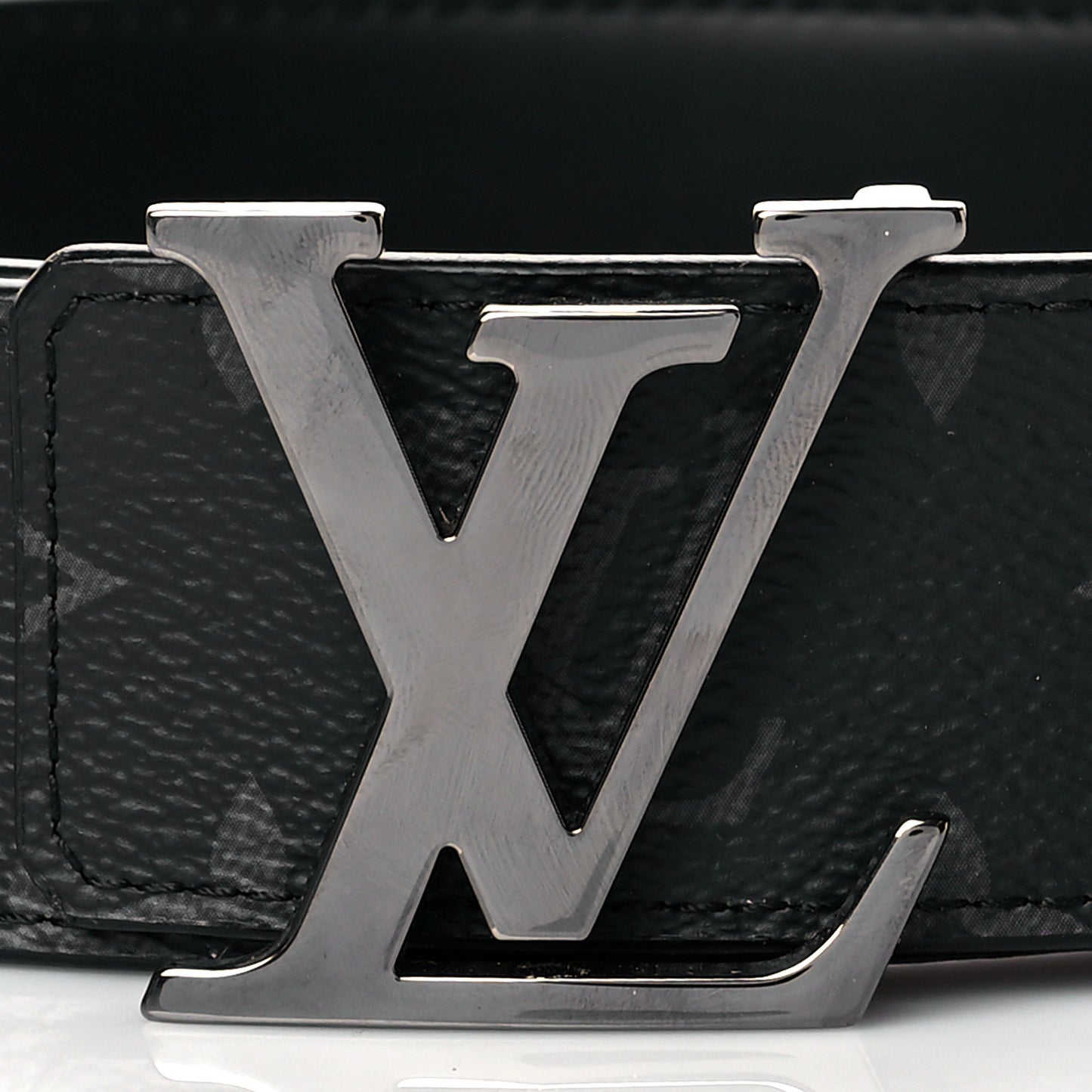 Monogram Eclipse Taigarama 40mm LV Initiales Reversible Belt 80 32 Black
