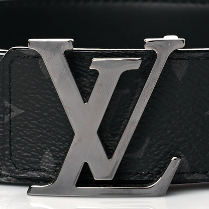 Louis Vuitton Monogram Eclipse Taigarama 40mm LV Initiales Reversible Belt 80 32 Black 3 of 7
