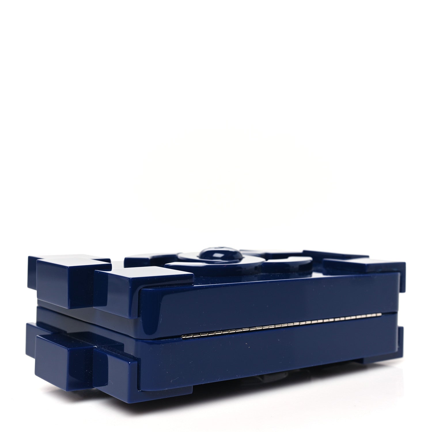 Chanel Plexiglass Boy Brick Lego Clutch Dark Blue 4 of 10