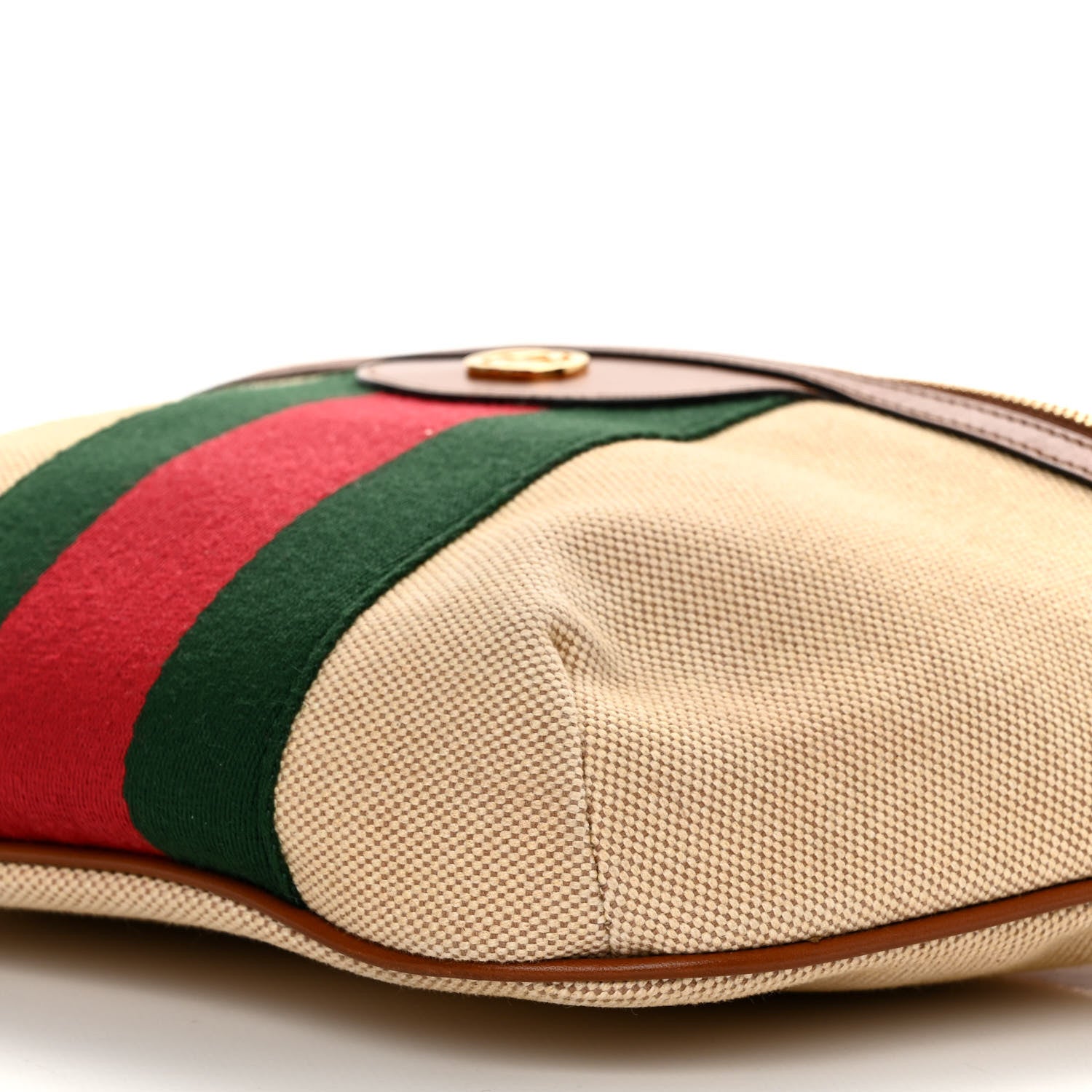 Gucci Vintage Canvas Web Belt Bag Sand Cuir 10 of 10