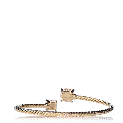 David Yurman 18K Yellow Gold Diamond Citrine Chatelaine Bypass Bracelet 3 of 5