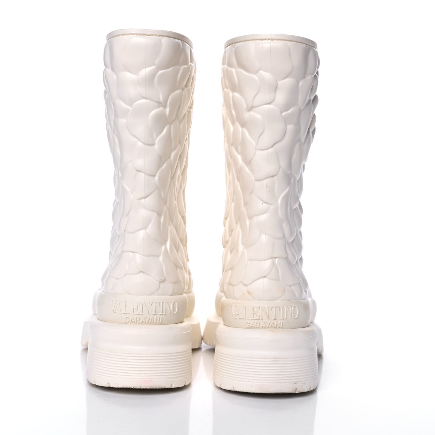 Valentino Garavani Rubber Atelier 03 Rose Edition 30/50mm Short Rainboots 37 Avorio 5 of 14