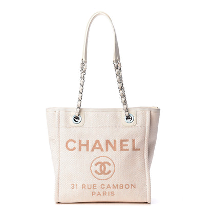 Chanel Woven Straw Raffia Mini Deauville Tote Pink 1 of 14