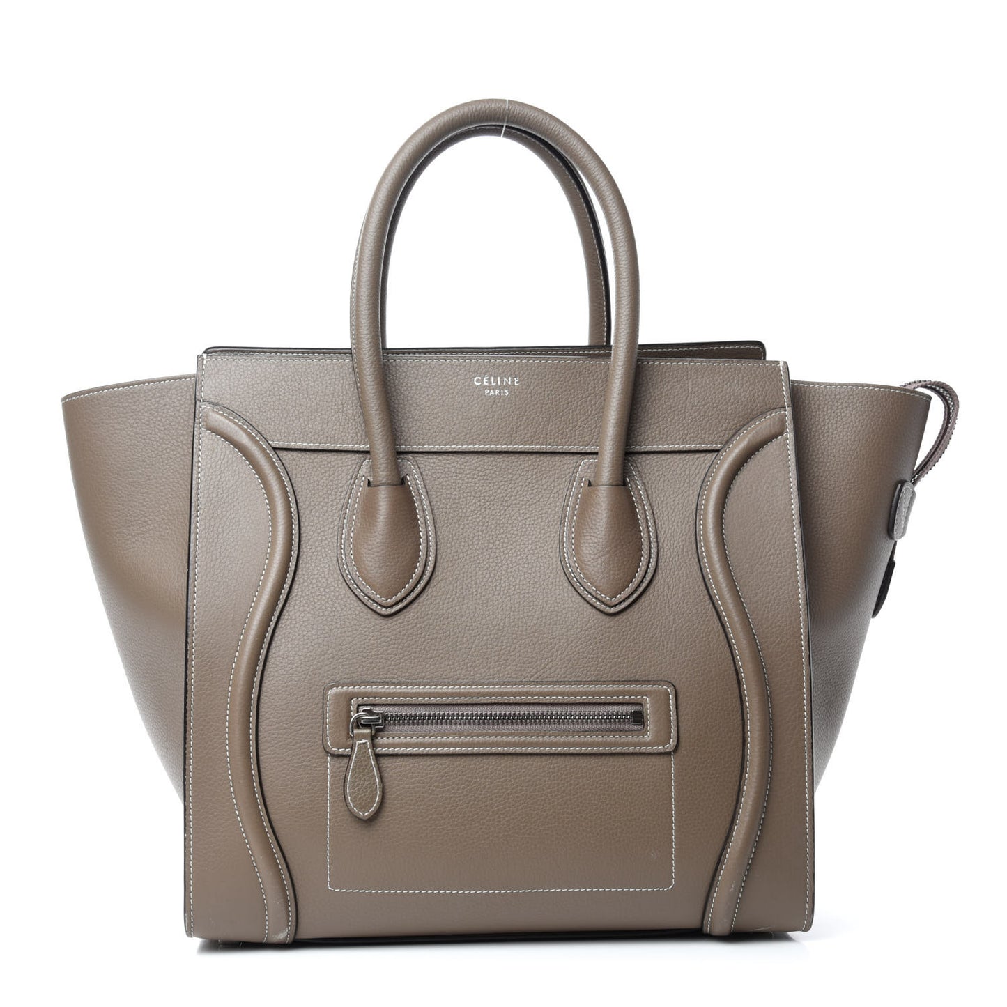 Drummed Calfskin Mini Luggage Souris