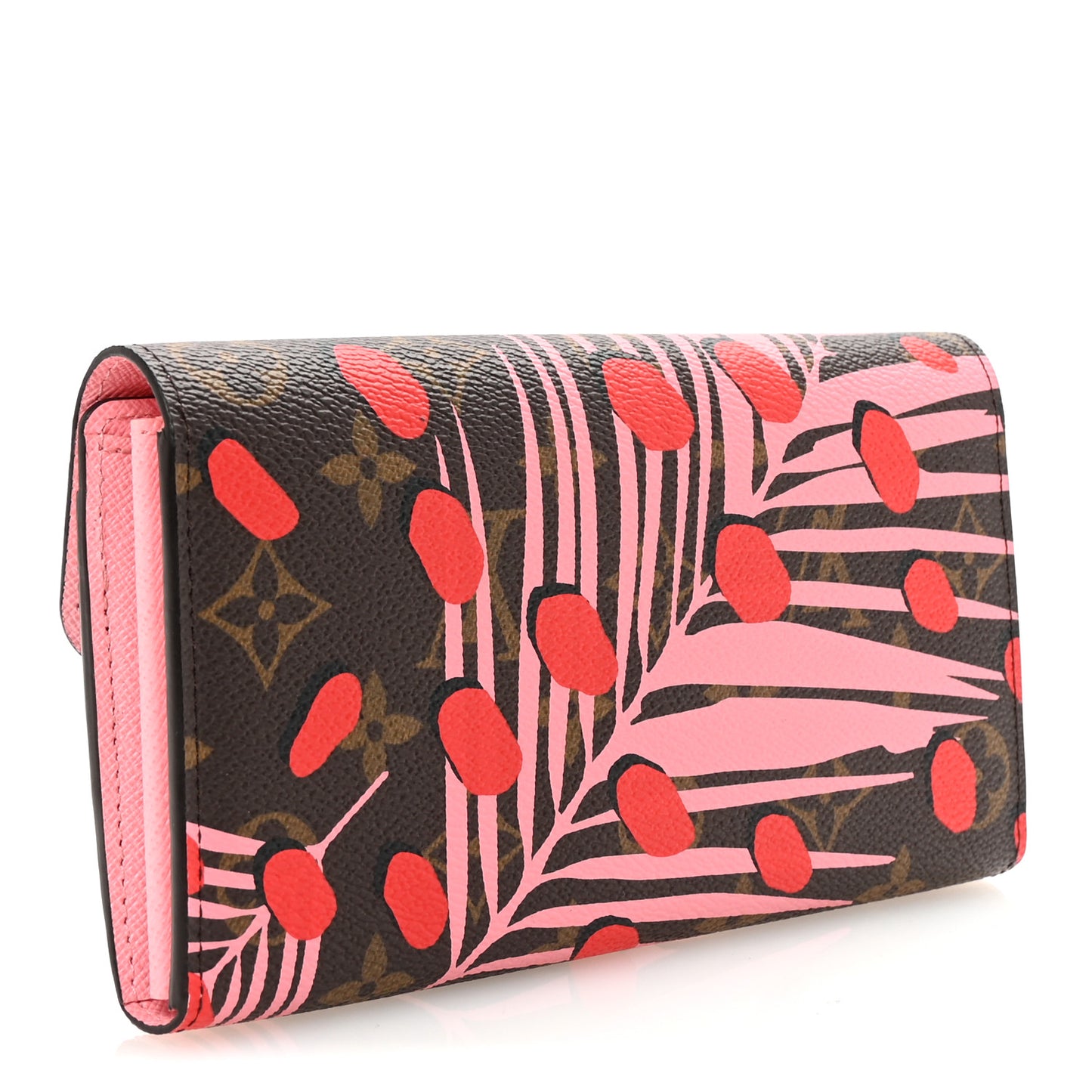 Monogram Jungle Dots Sarah Wallet Sugar Pink Poppy