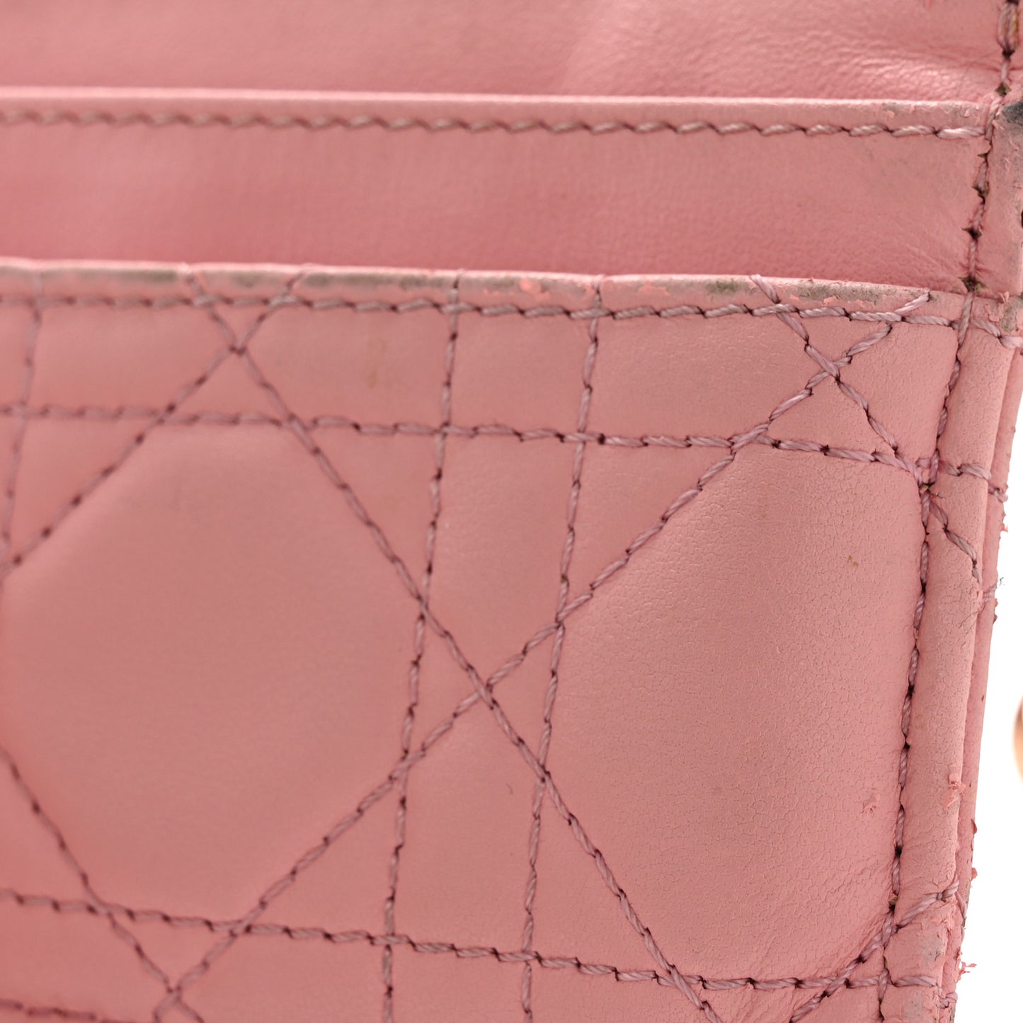 Lambskin Cannage Lady Dior Five-Slots Card Holder Melacoton