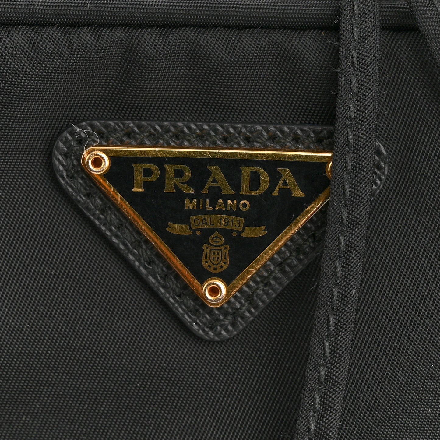 Saffiano Tessuto Nylon Mini Bucket Crossbody Bag Black