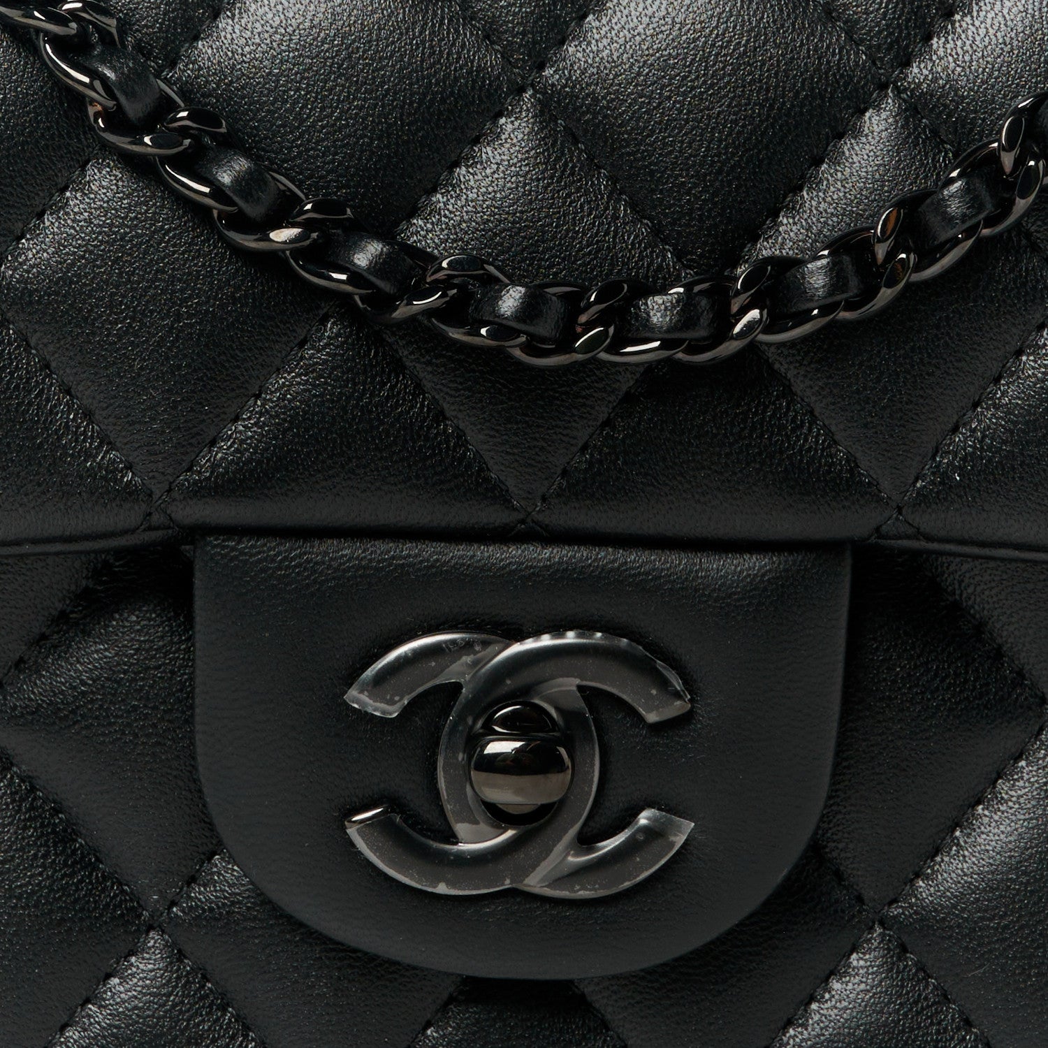 Chanel Lambskin Quilted Mini Top Handle Rectangular Flap So Black 9 of 11
