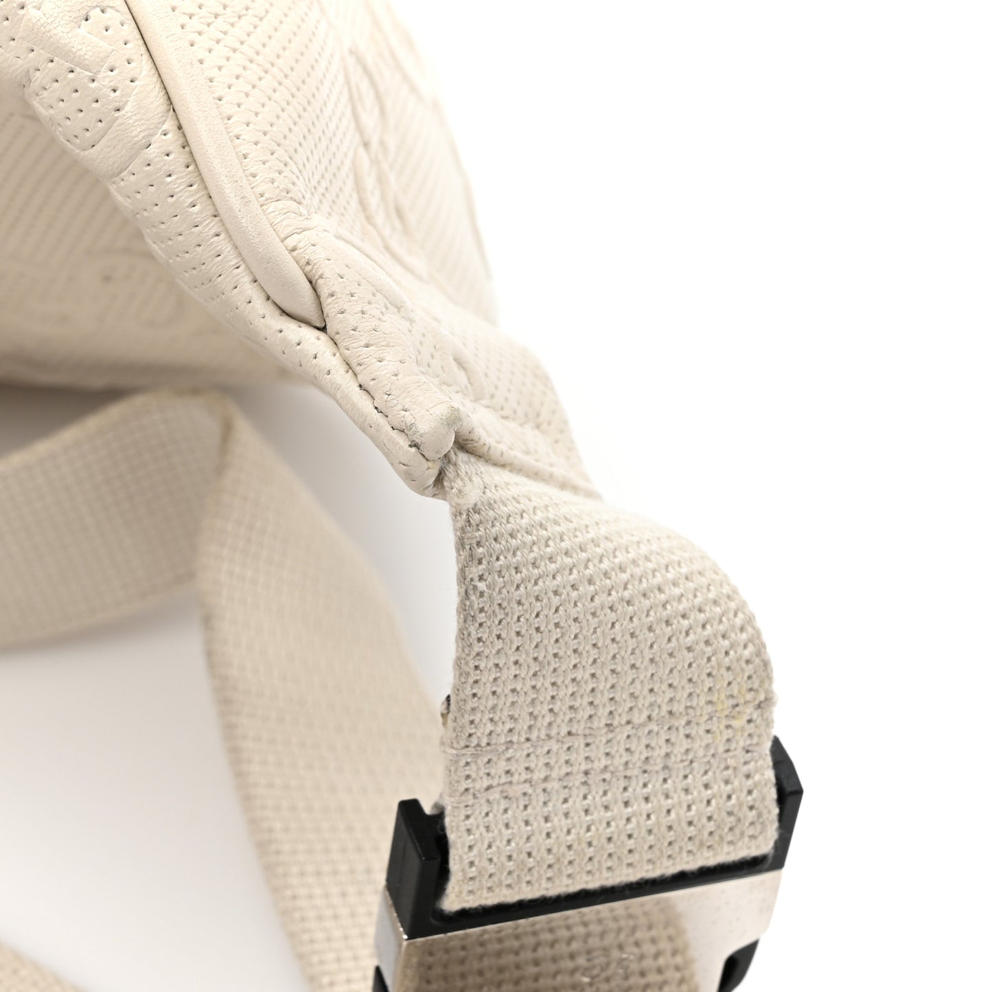 Calfskin GG Tennis Embossed Pocket Belt Bag Mystic White