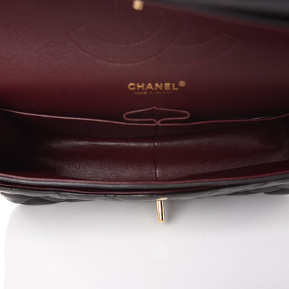 Chanel Lambskin Quilted Jumbo Double Flap Black 7 of 10
