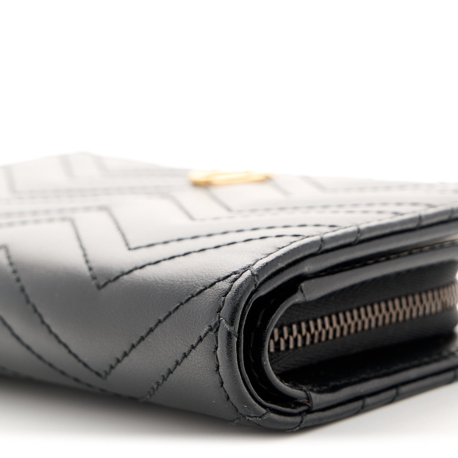 Gucci Calfskin Matelasse GG Marmont Wallet Black 9 of 10