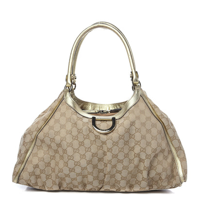 Gucci Monogram Large D Gold Hobo Metallic Gold 1 of 10