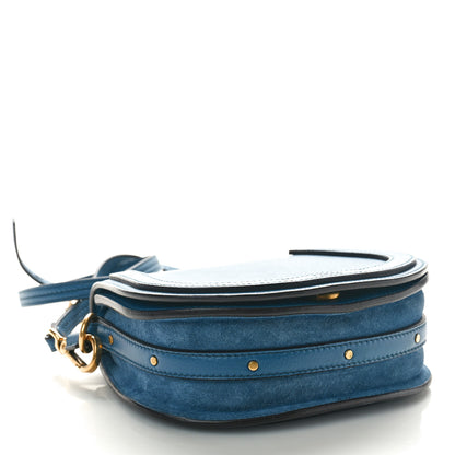 Chloe Calfskin Suede Small Nile Bracelet Bag Vinyl Blue 4 of 11