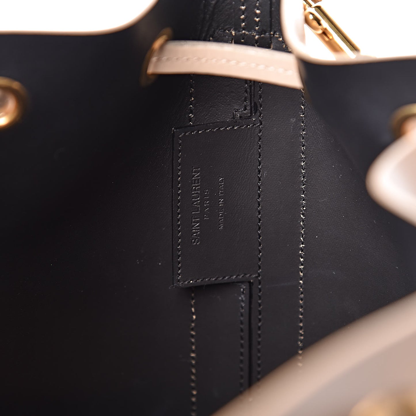 Calfskin Medium Emmanuelle Bucket Bag Nude Powder
