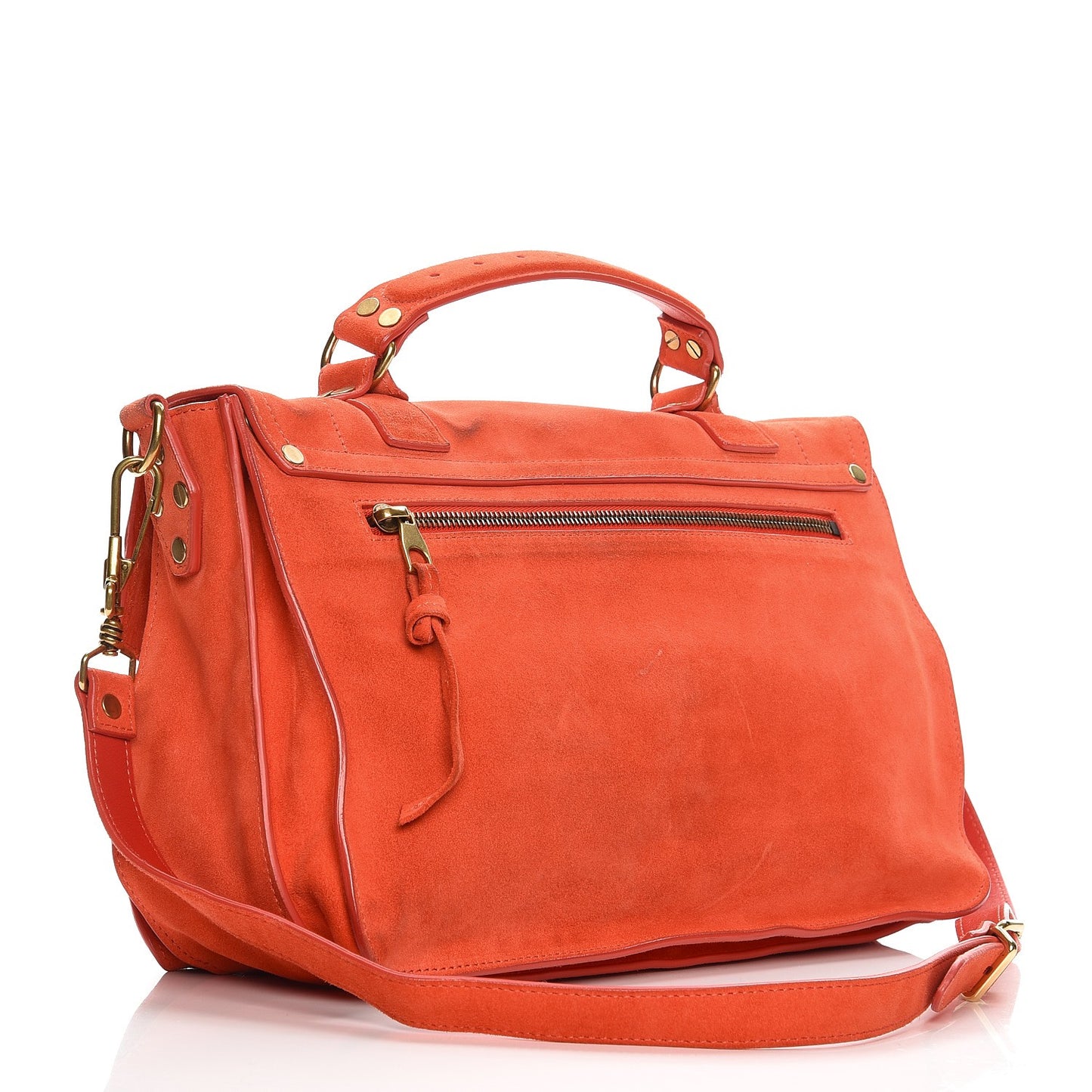 Suede PS1 Medium Satchel Orange