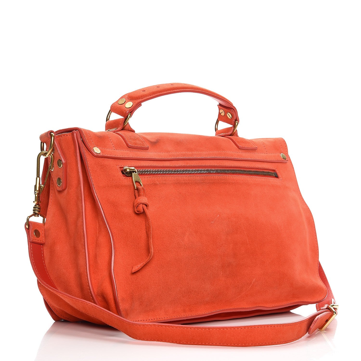 Proenza Schouler Suede PS1 Medium Satchel Orange 4 of 17