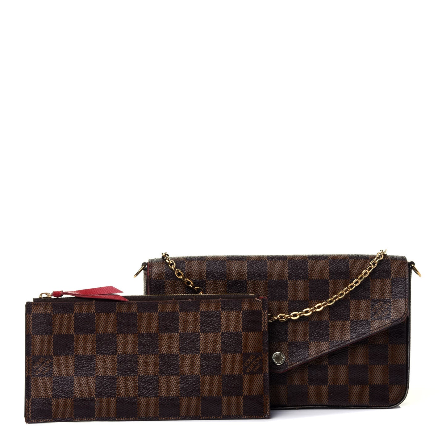 Damier Ebene Pochette Felicie Chain Wallet