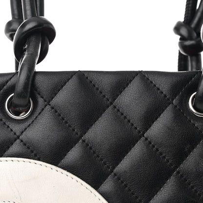 Chanel Calfskin Quilted Medium Cambon Tote Black White 8 of 11