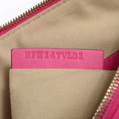 Valentino Garavani Vitello Monochrome Large Rockstud Zip Wristlet Pouch Pop Fuxia 8 of 9