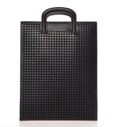 Christian Louboutin Calfskin Spiked Large Trictrac Portfolio Bag Black 1 of 12