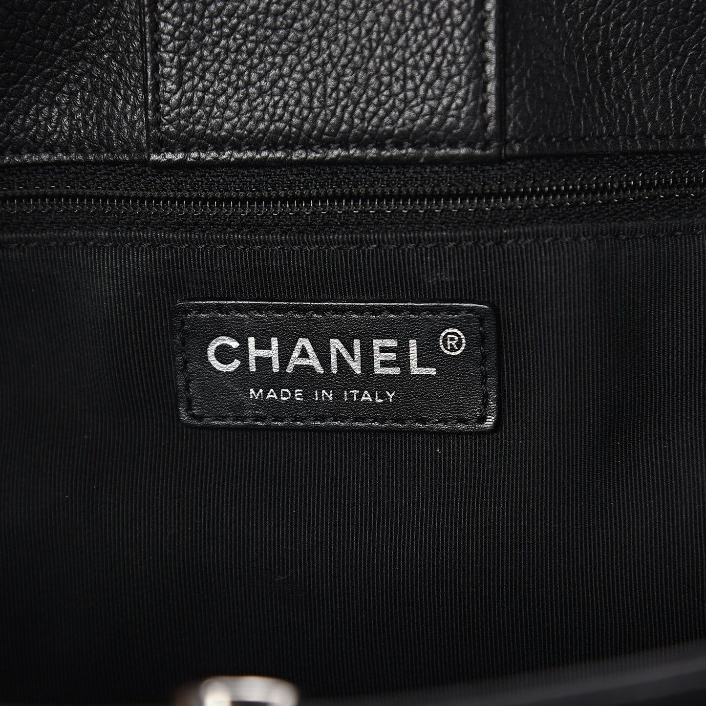 Calfskin Cerf Executive Shopper Tote Black