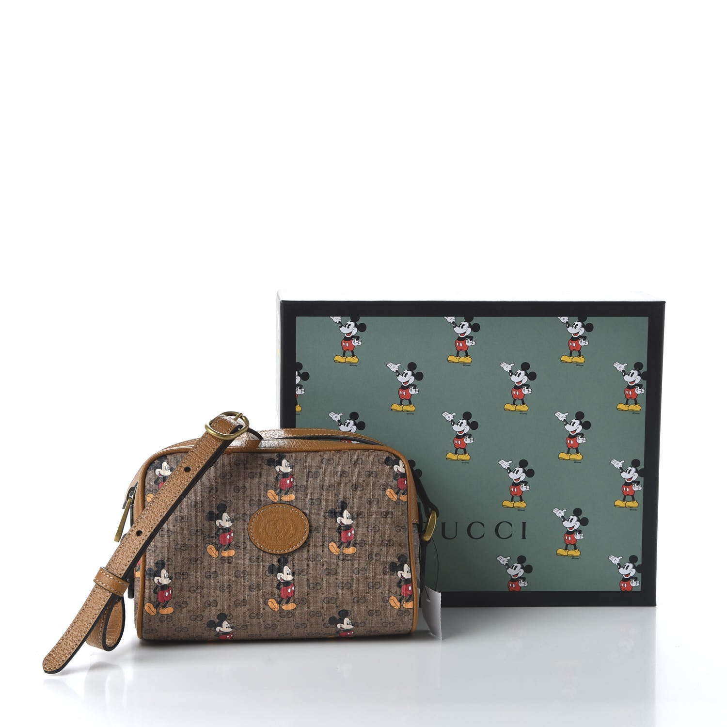 Gucci X DISNEY Mini Vintage GG Supreme Monogram Mickey Mouse Shoulder Bag Beige Vintage Sun Oil 20 of 21
