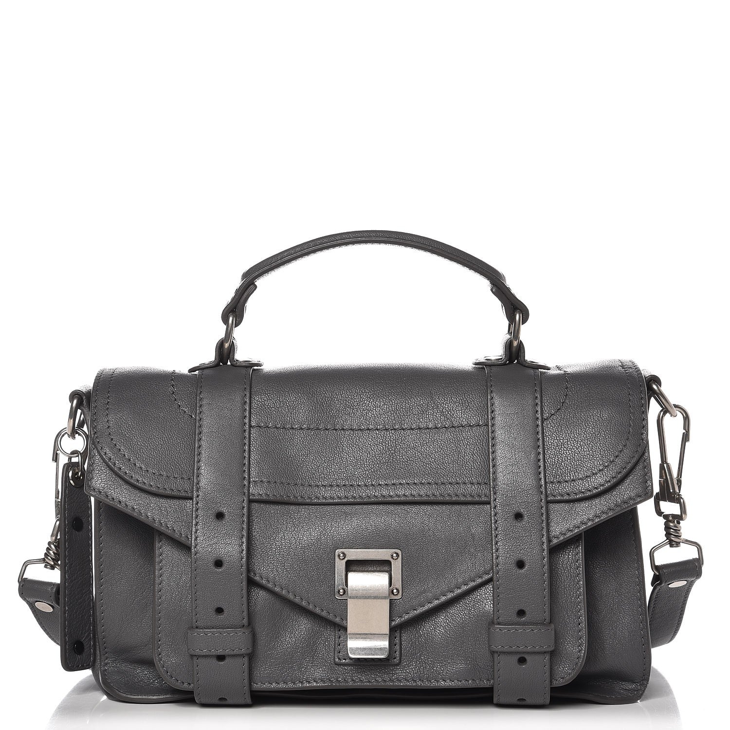 Proenza Schouler Lambskin Tiny PS1 Satchel Heather Grey 1 of 8