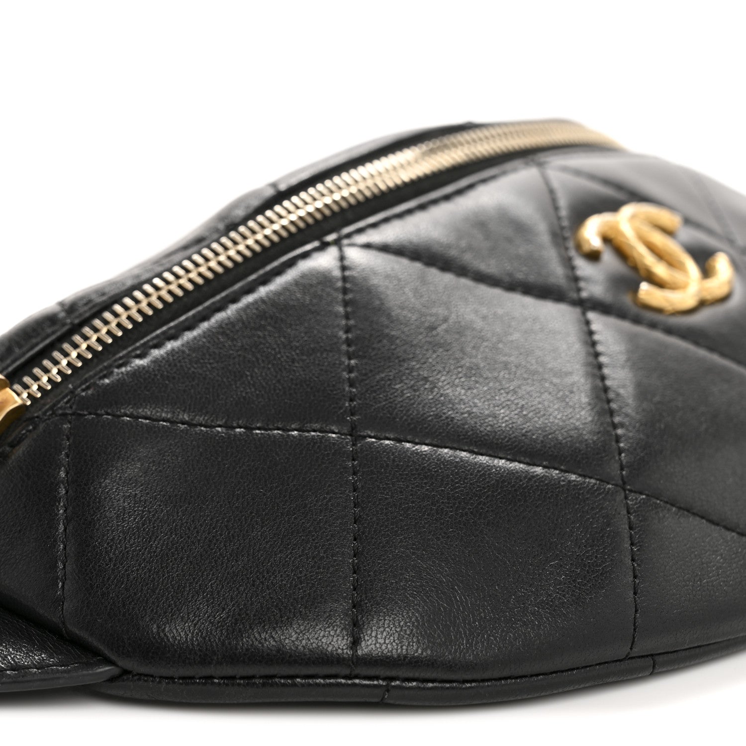 Chanel Quilted Lambskin Waist Pouch - Black