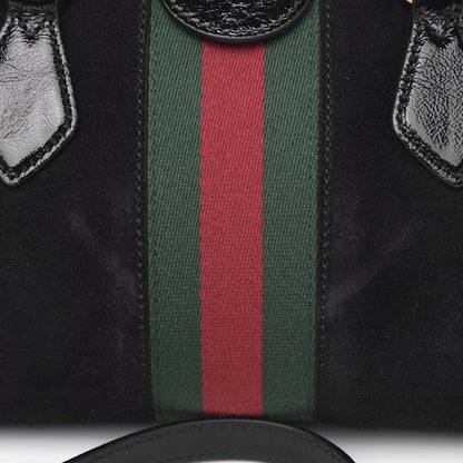 Gucci Suede Patent GG Web Medium Ophidia Boston Black 10 of 11