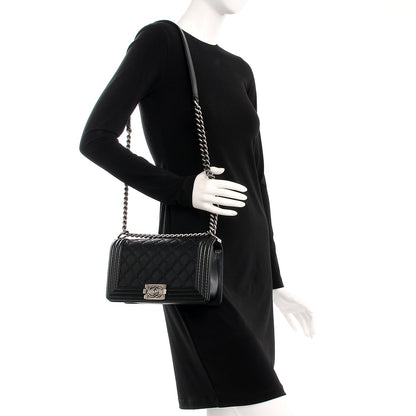 Chanel Lambskin Stitch Quilted Medium Boy Flap Black 2 of 7
