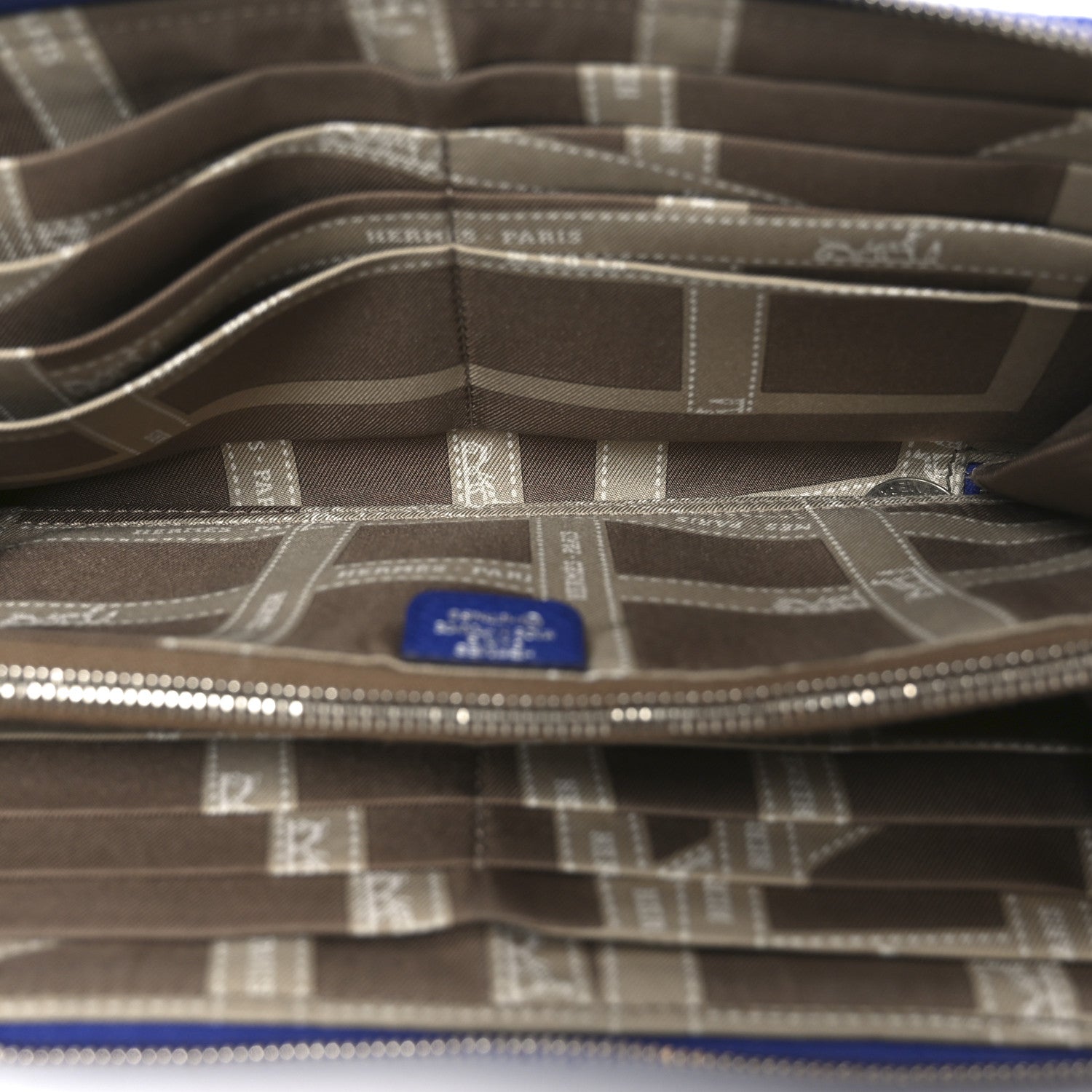 Hermes Epsom Silk'In Wallet Bleu Electrique 5 of 9