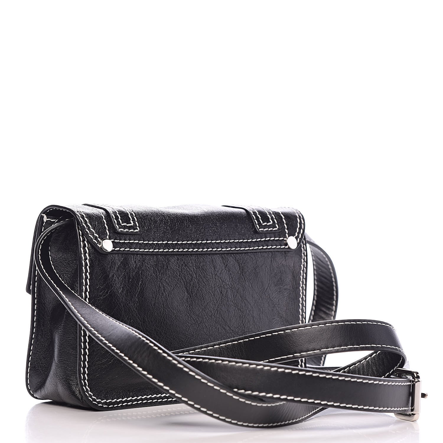 Proenza Schouler Lambskin PS1+ Mini Pouch Messenger Black 3 of 10