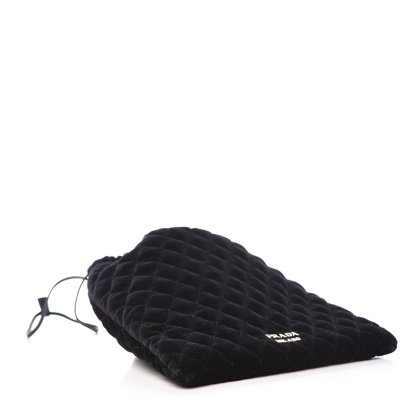 Velluto Impuntu Draw String Pouch Black