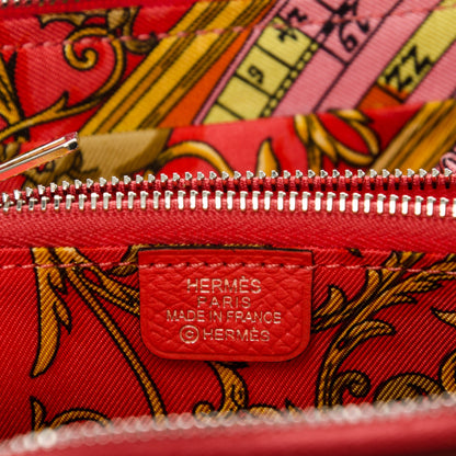 Hermes Epsom Silk'in Compact Wallet Rose Jaipur 6 of 7