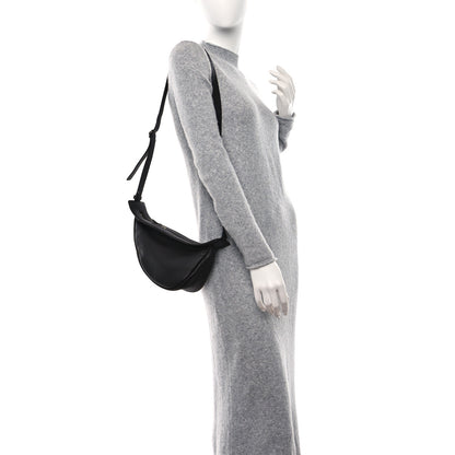 The Row Grained Calfskin Small Slouchy Banana Bag Black 2 of 8