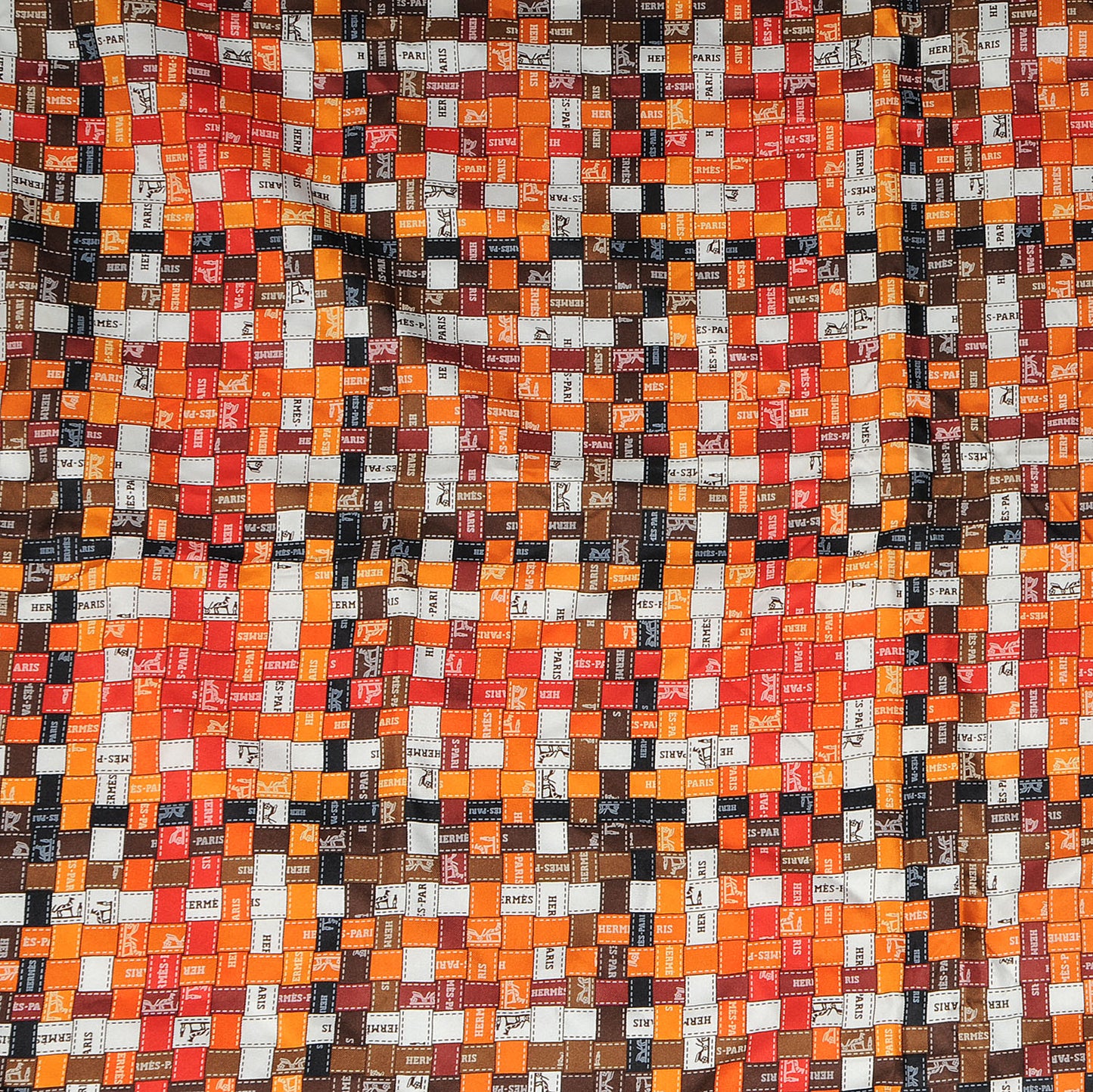 Silk Bolduc Au Carre Scarf 90 Orange
