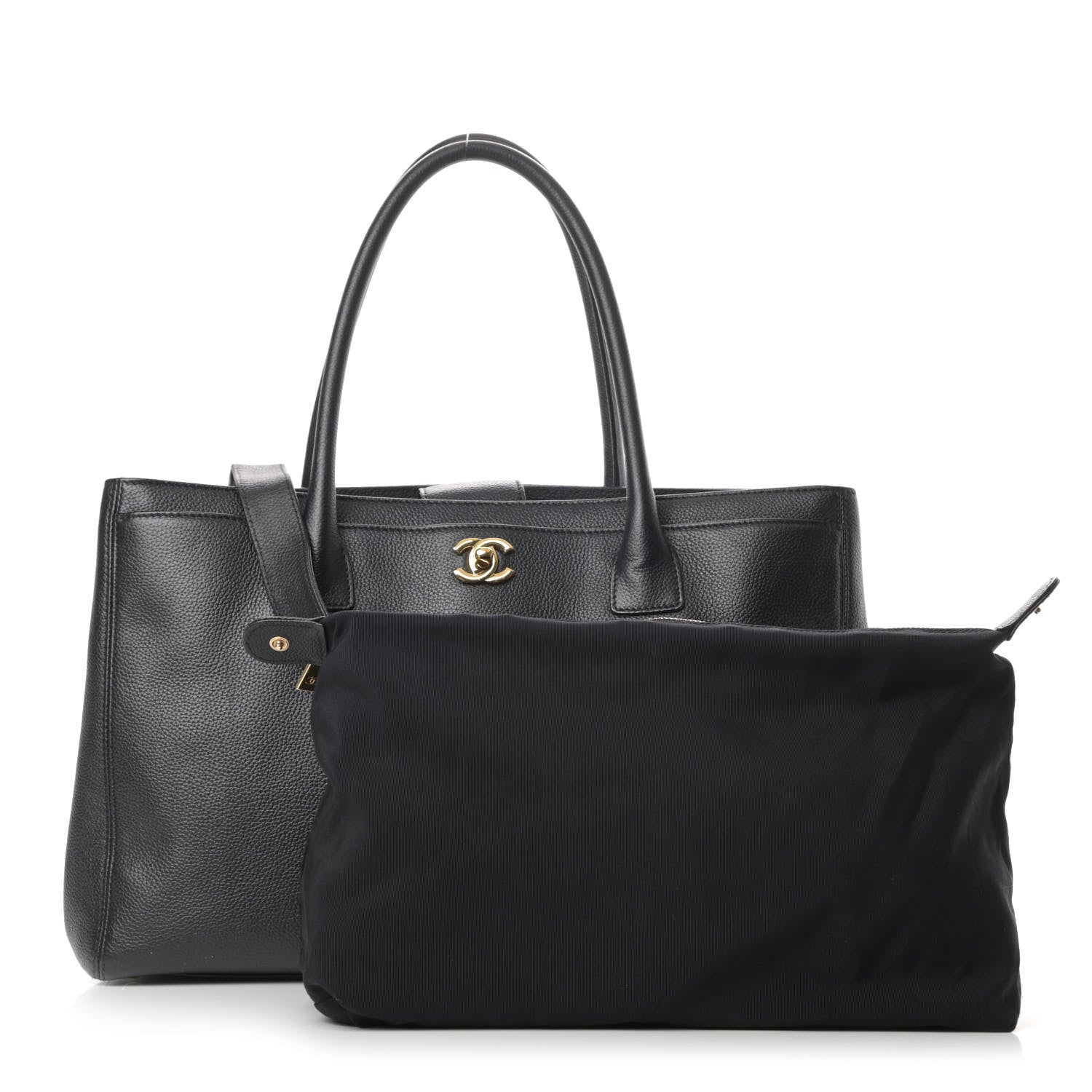 Chanel Calfskin Cerf Executive Shopper Tote Black 3 of 16