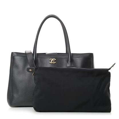 Chanel Calfskin Cerf Executive Shopper Tote Black 3 of 16