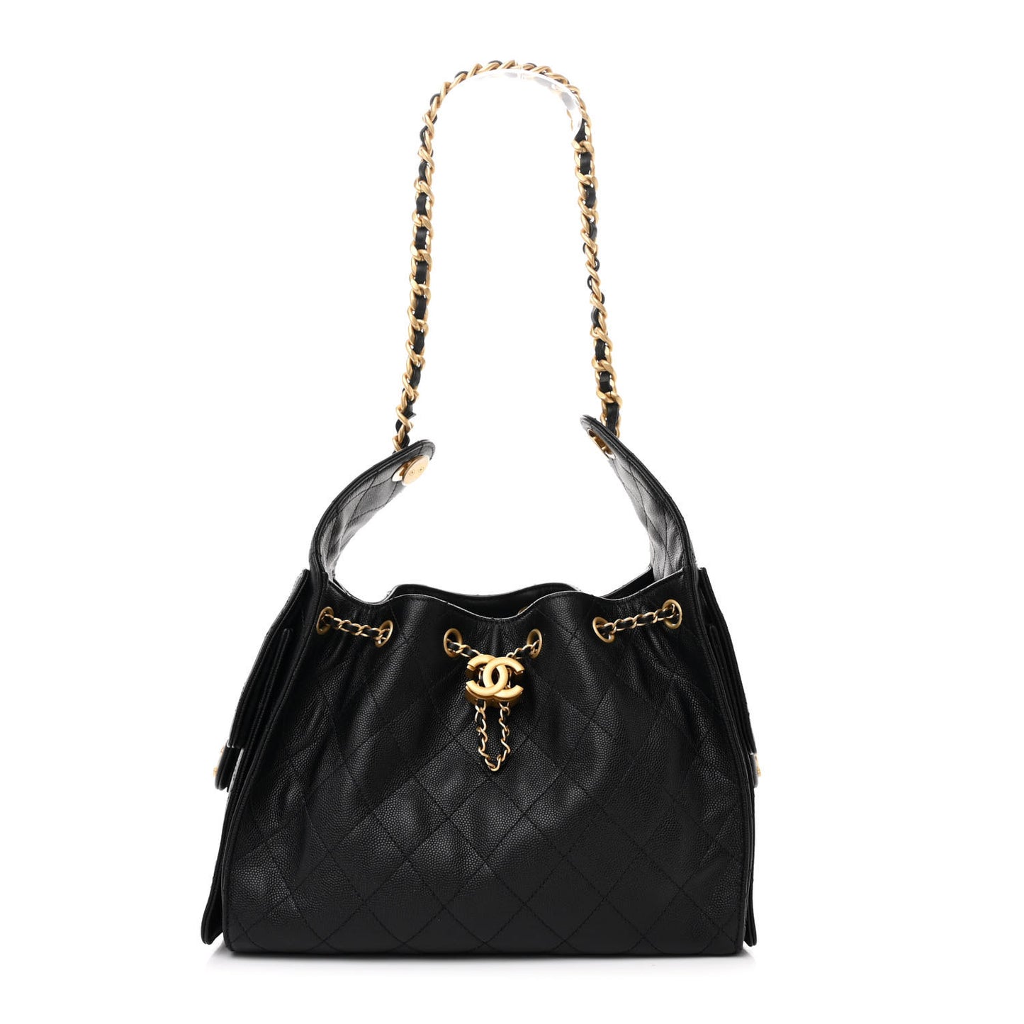 Caviar Quilted Small Chanel 25 Handbag Black