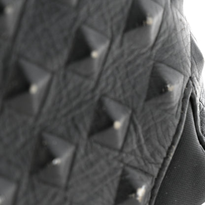 MCM Nylon Monogram Studded Stark Medium Backpack Black 10 of 16