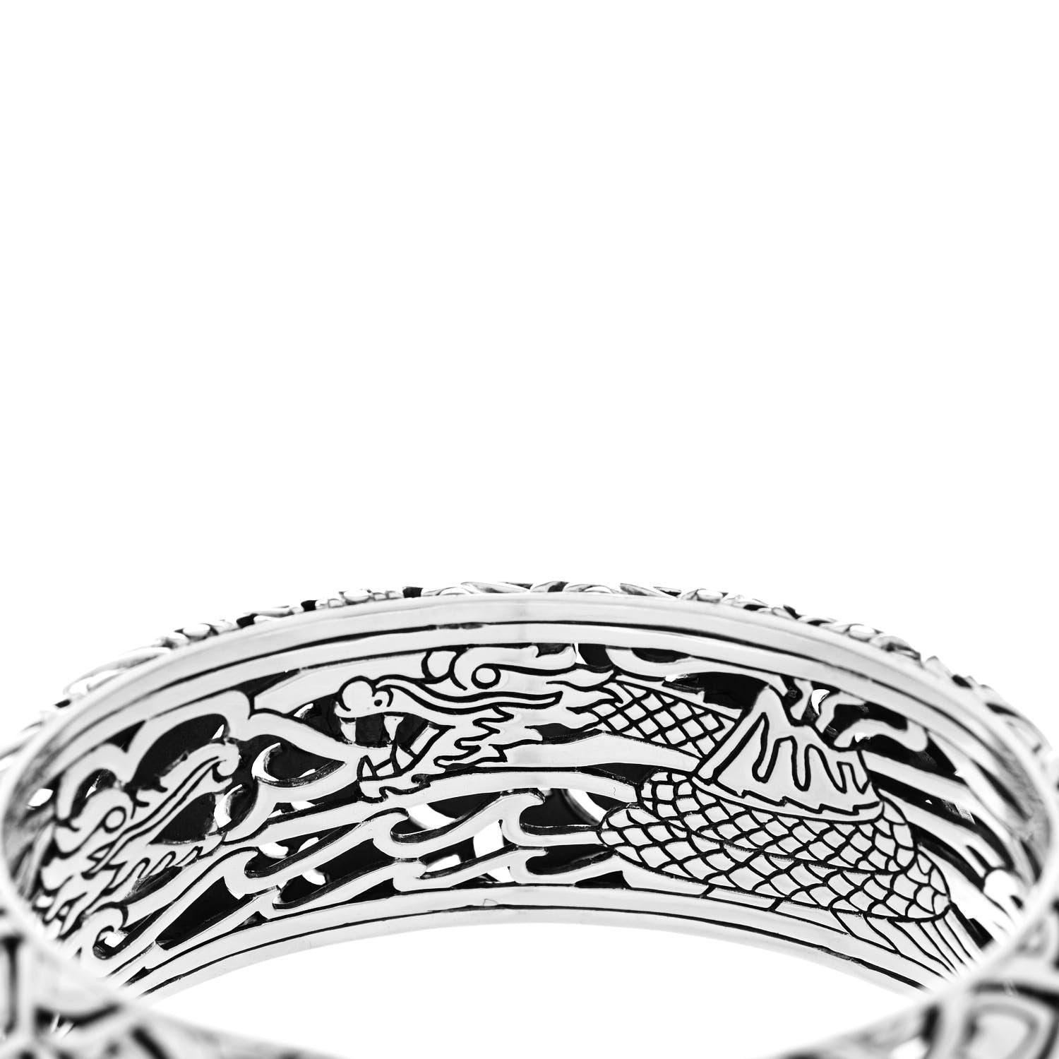 John Hardy Sterling Silver 18K Yellow Gold Legends Naga Kick Cuff Bracelet 3 of 4