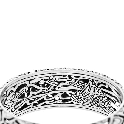 John Hardy Sterling Silver 18K Yellow Gold Legends Naga Kick Cuff Bracelet 3 of 4