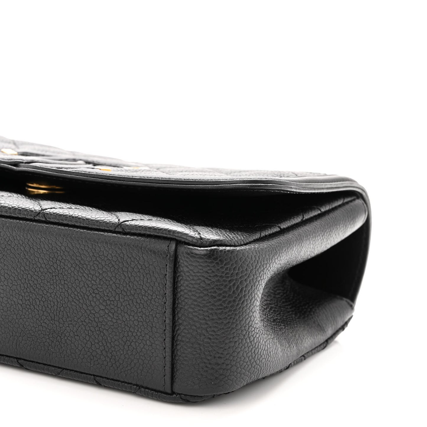 Caviar Quilted Small CC Filigree Flap Black