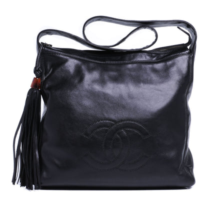 Chanel Lambskin CC Tassel Shoulder Bag Black 1 of 7