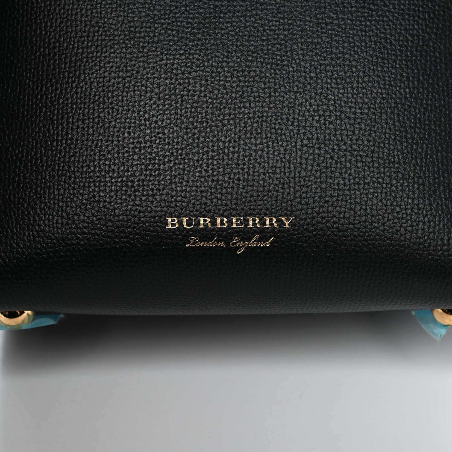 Burberry Derby Calfskin House Check Baby Banner Tote Black 7 of 11